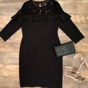 Eliza J Lace Yoke Sheath Dress